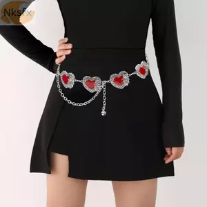 Dây chuyền bụng NKSFX, Dây thắt lưng phụ kiện nâng cao, Trang sức cơ thể đa năng bằng kim loại có thể điều chỉnh thời trang dành cho nữ