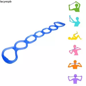 LACYES Yoga Stretch Band, Dây chống co giãn vật lý 7 vòng linh hoạt, Kích thước di động có thể gập lại bền bỉ Cáng đàn hồi silicon chống vỡ Tập thể dục