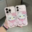 Dễ Thương Chấm Bi Mèo Gương Giá Đỡ Cửa Sổ Tình Yêu Apple 17pro Ốp Lưng Điện Thoại 16 / 15 Mềm 14 Hoạt Hình122026-6-1