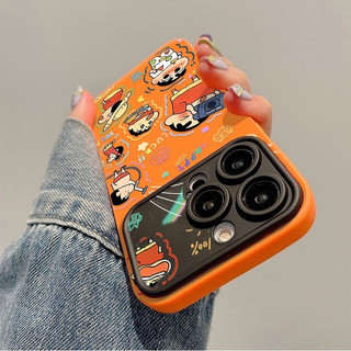 Selfie Shin-Chan Thích Hợp Cho iPhone 17 Pro Ốp Lưng Chống Sốc XS Max 15 Pro Max 17 Pro 11 Pro XR 12 14 16 ProMax 7 Plus 13 Ốp Điện Thoại Silicon Mềm Mờ