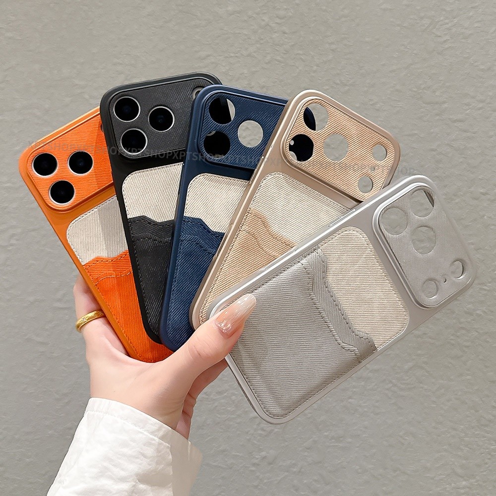 Hộp đựng thẻ 2 trong 1 Vỏ điện thoại bằng da Windows cho iPhone 17 Pro Max 16 15 14 13 Vỏ bảo vệ chống sốc