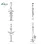 Springevenstar Phong Cách Bướm Hoa Rốn Trang Sức Hoa Hồng Thiết Kế Chìa Khóa Cho Bụng Xuyên Springevenstar