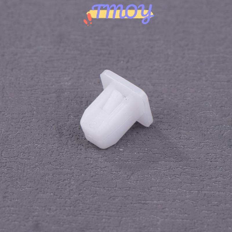 TMOY 50 / 100 Chiếc Màu Trắng Vuông Tự Động Chốt Ốp Lưng Tự Động Chốt Đinh Tán Giữ Kẹp Đẩy Nắp Động Cơ Fender Cửa Xe Viền Bảng Kẹp TMOY
