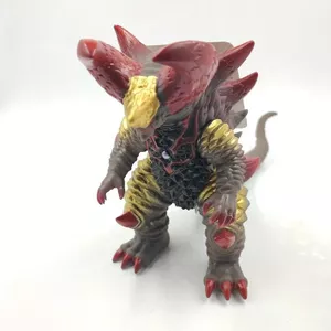 Mô hình đồ chơi quái vật cao su mềm lớn Godzilla Big Skeleton Godzilla Lightning Killer Doll Bellia Red Chiều cao 17cm