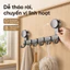 Móc treo quần áo hút chân không đa năng, nhôm chống gỉ chịu lực 10kg, lắp đặt không cần khoan sau cửa