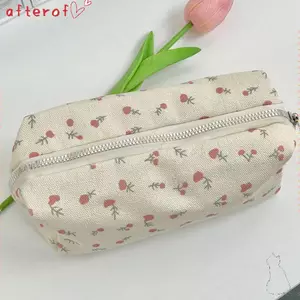 Túi đựng bút AFTEROF, Túi văn phòng phẩm in hoa đa chức năng, Hộp đựng bút dung tích lớn chất lượng cao dành cho học sinh