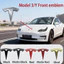 Ốp trước hoặc cốp sau Logo cho Tesla Bộ thay thế Model 3 / Y - Kim loại Đen Logo Biểu tượng Phụ tùng trang trí ngoại thất ô tô
