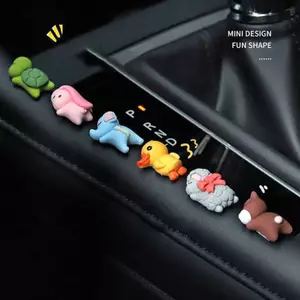PlumHOUSE 6 Cái / bộ Dễ Thương Nằm Rùa Mini Trang Trí Nội Thất Ô Tô Ngộ nghĩnh Tự Động Điều Khiển Trung Tâm Gương Chiếu Hậu Đồ Trang Trí Cho Phụ Kiện Ô Tô VN