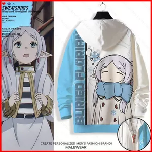 GC1 Frieren Beyond Journey 's End Cosplay 3D Áo khoác dài tay Unisex Top Anime Frieren Thời trang Áo khoác ngoài Plus Si