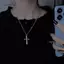 AqToCna Thời Trang Nữ Trái Tim Sáng Bóng Zircon Mặt Dây Chuyền Chữ Thập Nelace Cổ Điển Đơn Giản Unisex Xương Đòn Dây Chuyền Punk Hip Hop Đảng Trang Sức AqToCna