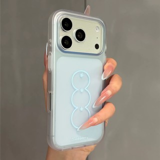 Đơn Giản Apple Blueberry Line Minh Họa Matte Trong Suốt Màu Hồng Ốp Lưng Điện Thoại iPhone 17Promax 17Pro 15 16 Pro Max Chống Sốc Nữ Điện Thoại Di Động
