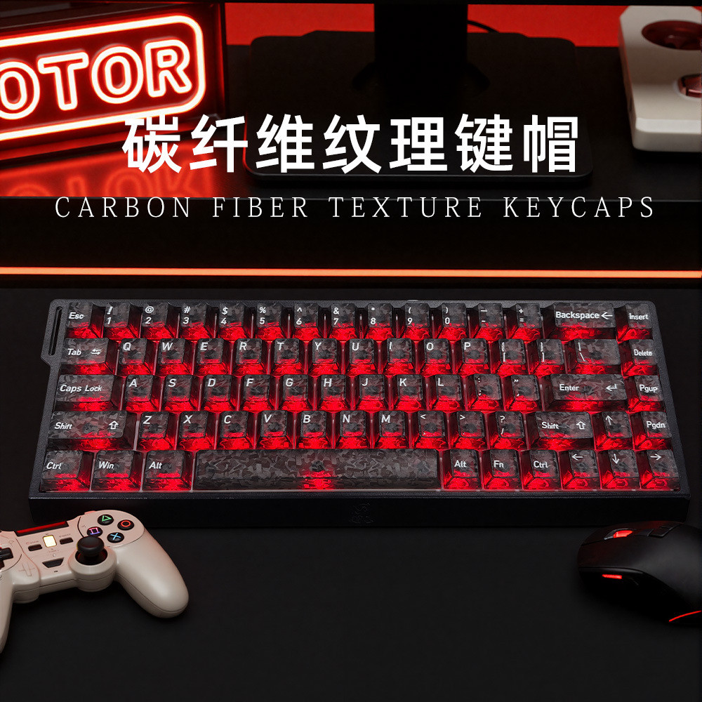 Keycap Carbon Xuyên Led Dành Cho Bàn Phím Cơ , Bàn Phím He Keycap Trong Suốt - 139 Phím - Keycap Bàn Phím - CooBe Store | BigBuy360 - bigbuy360.vn