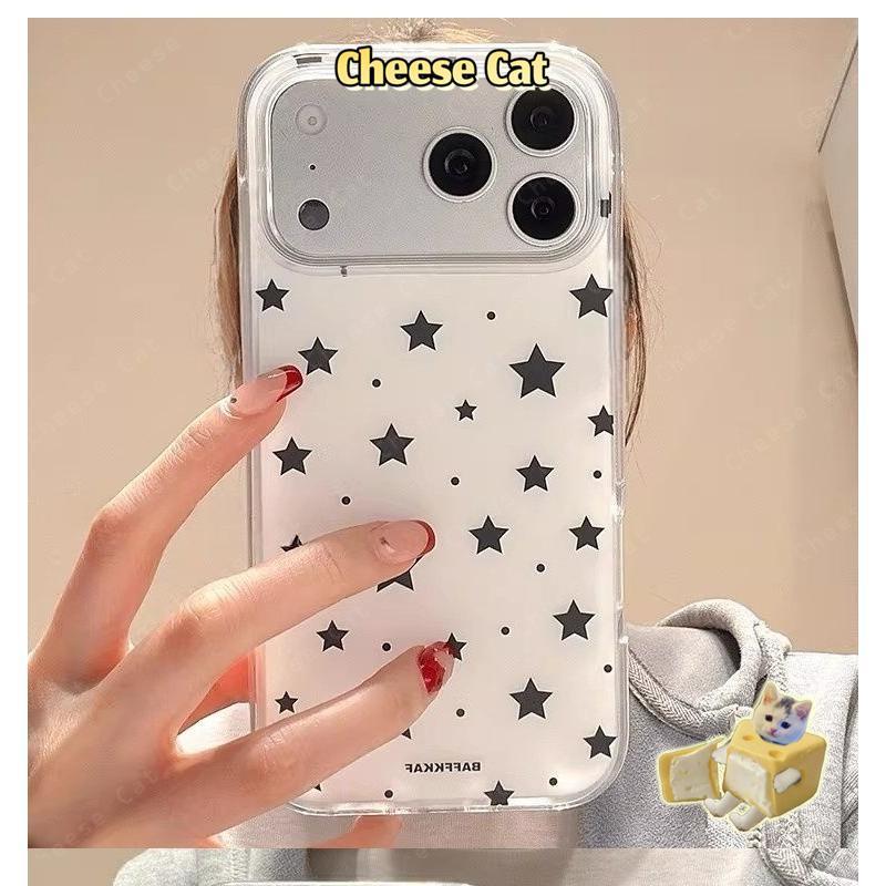 ins Ốp điện thoại hình ngôi sao chấm bi cho iPhone 14 13 12 11 15 16 17 Pro Max 17 Air Xs XR 7Plus