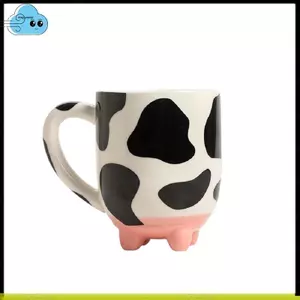 Cốc cà phê in hình bò ngộ nghĩnh, Cốc nước gốm, Đồ uống mùa hè mùa đông