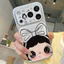 Ốp lưng iPhone họa tiết da mạ nơ họa tiết cô gái iPhone 17 16 15 14 13 12 11 Pro Max Plus Max
