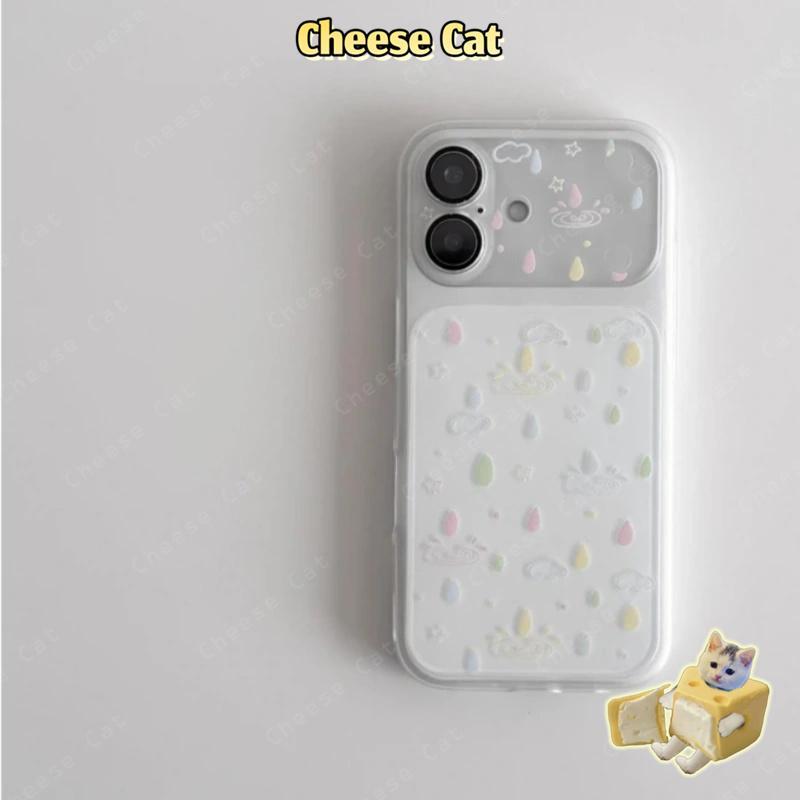Ốp điện thoại bảo vệ toàn bộ ống kính hình giọt mưa đầy màu sắc cho iPhone 13 14 Xs XR 11 12 15 Plus 16 12 11 17 Pro Max