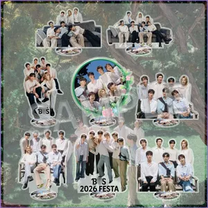 SQ11 BTS Tấm Đứng Acrylic 2026 BTS FESTA Biển Hiệu Đứng Ngôi Sao Để Bàn Trang Trí Trang Trí