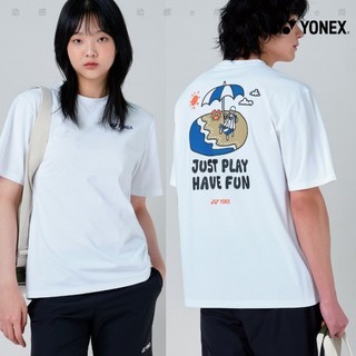 [Readystock] YONEX Hàng có sẵn Áo cầu lông Hàn Quốc mới Áo thun ngắn tay nam nữ thể thao và giải trí 100% Cotton 328