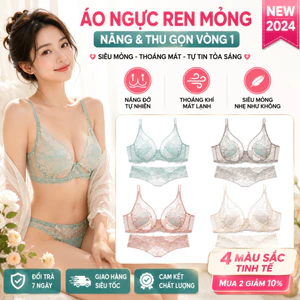🔥Áo ngực ren mỏng | Áo ngực nâng và thu gọn vòng một | Thiết kế siêu mỏng chống chảy xệ | Bộ áo ngực thoáng mát
