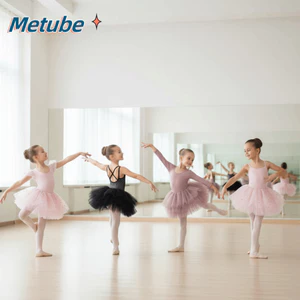Đầm METUBE Bé Gái Ballet TuTu, Váy Ba Lê Dài Tay Đính Kim Sa Lấp Lánh Trẻ Em, Trang Phục Khiêu Vũ Chuyên Nghiệp Hoàng Tử Đầm Nữ Công Tước Mềm Đầm Cổ Tích Kiểm Tra