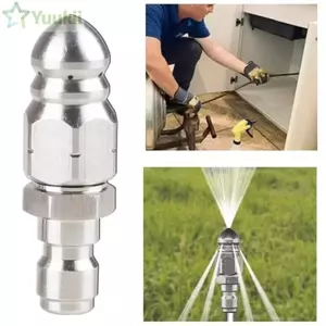 Vòi phun phun áp lực YUUKII, Vòi phun phun áp lực làm sạch cống G1 / 4 ", Phụ kiện rửa đầu chuột Vòi phun kết nối nhanh