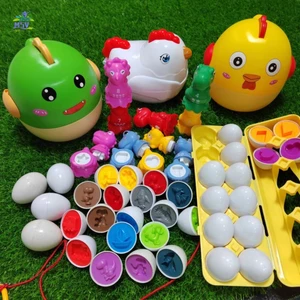 Câu đố trứng ghép hình khủng long - Đồ chơi học màu giáo dục sớm cho trẻ em