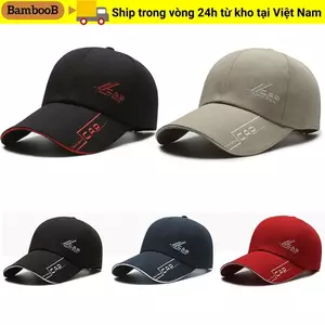 Mũ chống nắng BAMBOOB, Mũ bóng chày có vành dài có thể điều chỉnh, Bonnet màu trơn đa năng thông thường Giải trí ngoài trời