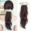 FUHUIOT Chuối Móng Vuốt Kẹp Tóc Giả Đuôi Ngựa, Tổng Hợp Thanh Lịch Chấm Bi Đuôi Ngựa Đuôi Tóc, Vintage Với Kẹp Kẹp Tóc Phần Mở Rộng Tóc Tự Nhiên Dài Sóng Lớp Đuôi Ngựa Sử Dụng Hàng Ngày