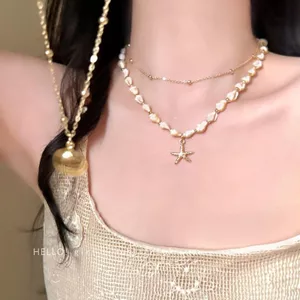 Phong Cách Bohemian Vỏ Sao Biển Vòng Cổ Nữ 2026 Ánh Sáng Sang Trọng Cao Cấp Nhiều Lớp Xương Đòn Dây Xích Phù Hợp Với Phụ Kiện 6.12