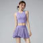 Áo Vest Màu Trơn Xếp Ly Váy Phù Hợp Với Tennis Cầu Lông Thể Thao Thể Dục Giải Trí Nhanh Khô Yoga Mặc Phù Hợp Với