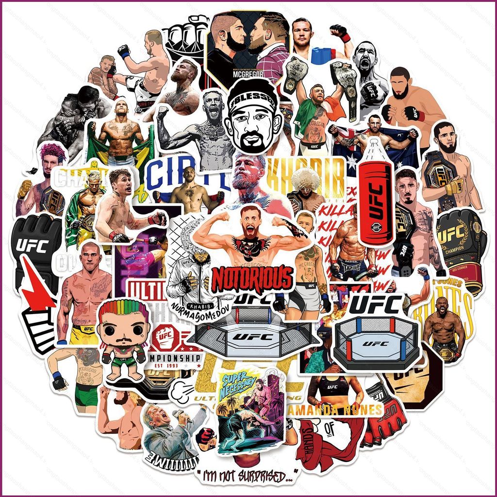 YT4 50 Cái / bộ UFC Dán Ultimate Fighting Championship Graffiti Hành Lý Chống Thấm Nước Trang Trí