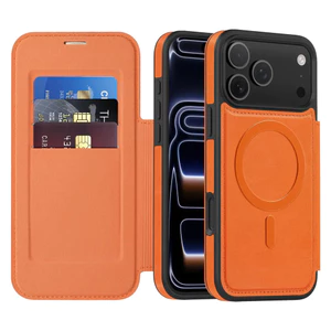 Ốp Điện Thoại Da, Phong Cách Kinh Doanh, Dành Cho Apple iPhone 17 / 17 Pro / 17 Pro Max / 17 Air, Có Đóng Từ Tính, Sạc Từ Tính, Chặn RFID