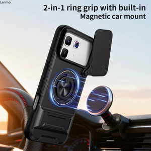 Vỏ Cho Infinix Note 60 Ốp Lưng Infinix Note 60 Pro Magsafe Từ Gấp Giá Đỡ Giáp Quân Sự Bảo Vệ Camera