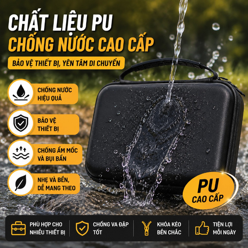 Hộp Bảo Quản Camera Thể Thao Cho DJI Action 5 Pro/4/3,Case Chống Sốc Chống Nước,Túi Xách Du Lịch