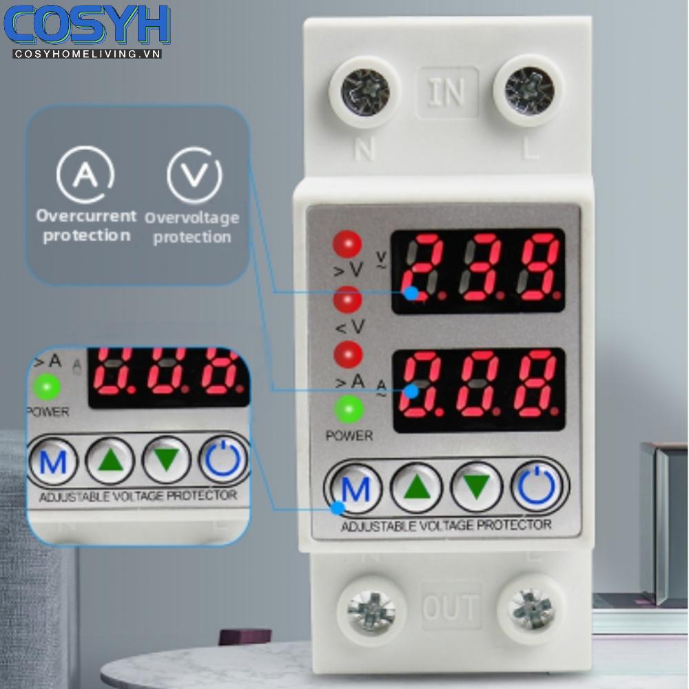 <cosyh>Voltage Protector Automatic Power Cutoff Self-resetting Adjustable Trip
