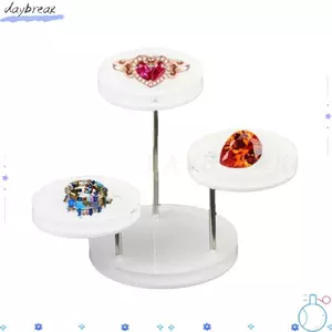 DAYBREAK Sản phẩm trưng bày Riser, Đế trưng bày trang sức Acrylic 3 lớp, Bông tai tròn cao cấp Giá bán các bức tượng nhỏ