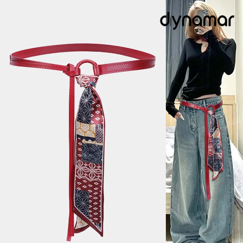 【dynamar】Thắt lưng khăn lụa dành cho nữ, phong cách hip-hop punk retro Mỹ, phụ kiện trang trí quần jeans.