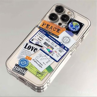 Nhãn sáng tạo Vỏ điện thoại trong suốt hợp thời trang độc đáo Thích hợp cho iPhone 17promax / 14promax / 16 / 13 / 15pro / 12pro / 13promax Vỏ chống va đập