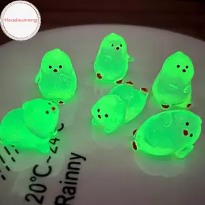 Hodou Glow-in-the-Dark Chi Mini Nhựa Dạ Quang Chien Trang Trí Tượng Thu Nhỏ Phong Cảnh Vườn DIY Trang Trí VN
