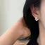 {Bubble} Bông tai ngọc trai nhẹ nhàng kiểu Pháp Bông tai kẹp tai không cần xỏ khuyên Bông tai cao cấp Bông tai