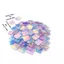 FUHUIOT 50 Tấm acrylic rạng rỡ, Acrylic ba chiều vuông cầu vồng, Gạch Holo Mini Hai mặt 2x2cm 3x3cm Sáng tạo nghệ thuật acrylic huỳnh quang
