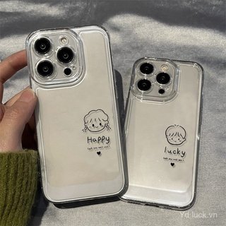 Ốp điện thoại trong suốt hình cặp đôi Avatar vui nhộn dành cho iPhone 17promax / 13pro / 16pro / 12 / 11pro / xs / 14plus Vỏ chống sốc
