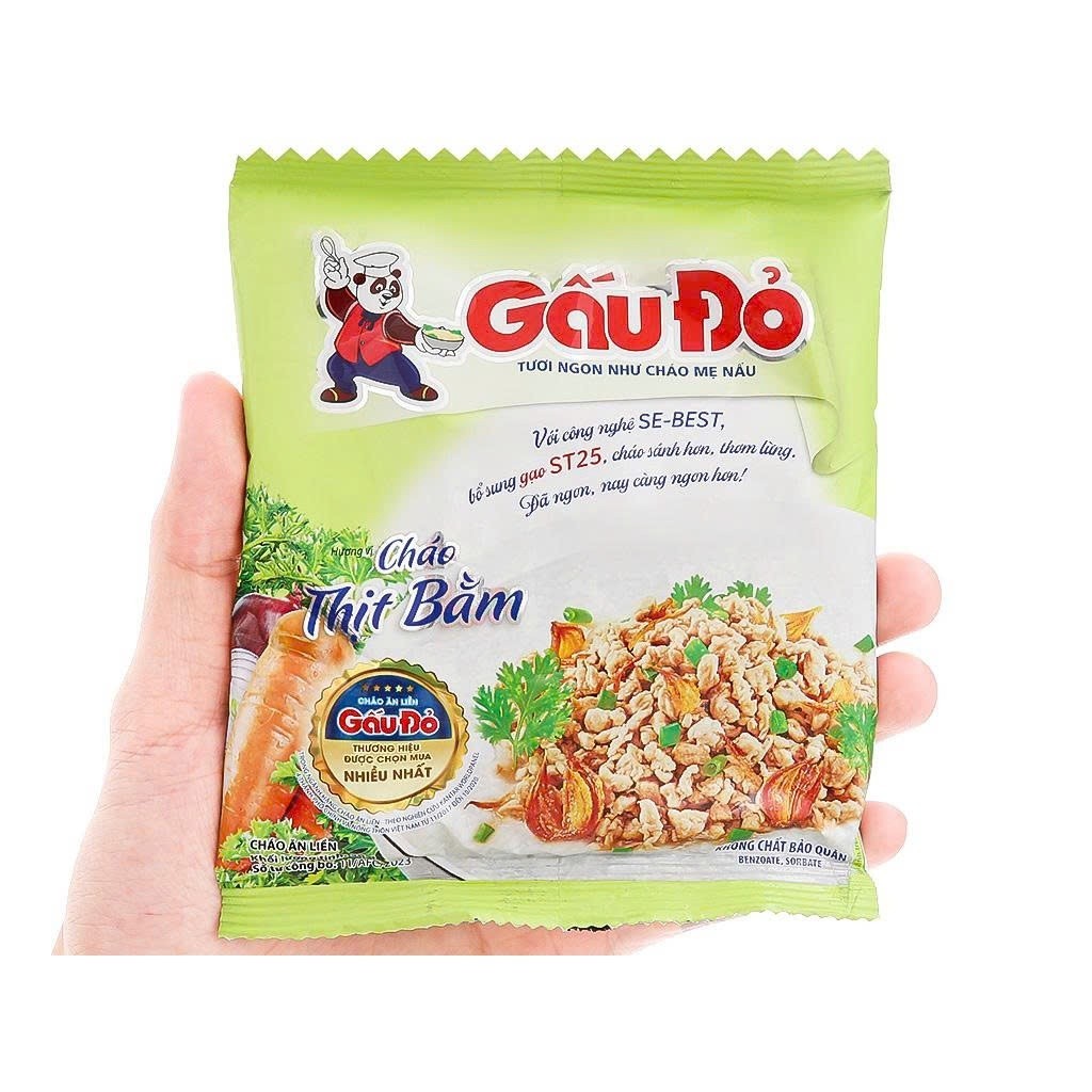 Cháo Gấu Đỏ Thịt Bằm (50 Gói)_2407 thùng