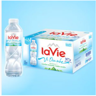 Nước suối Lavie vị dịu nhẹ 500ml thùng 24 chai