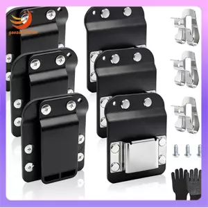 Giá đỡ máy khoan 3 chiếc cho đai dụng cụ + Kẹp khoan 3 chiếc, Giá đỡ đo băng có kẹp kim loại, Móc đai 2 trong để khoan không dây