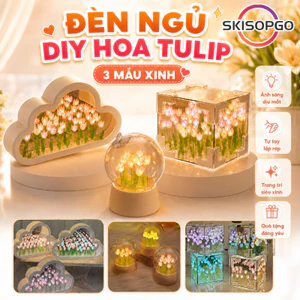【SKISOPGO】Đèn Hoa Tulip Tự Lắp Ráp 10*10cm, DIY Hình Khối Rubik Dễ Thương, Làm Quà Tặng Dễ Thương