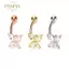 PNPIA- Zircon Pha Lê Bụng Xuyên Nhẫn Rốn Vòng Phẫu Thuật Bướm Trang Sức Cơ Thể