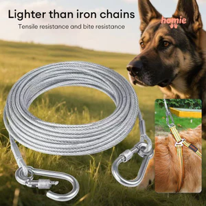 Dây cáp thép chống ăn mòn, dây kéo mạ kẽm chống cắn, dây phơi quần áo cho chó.