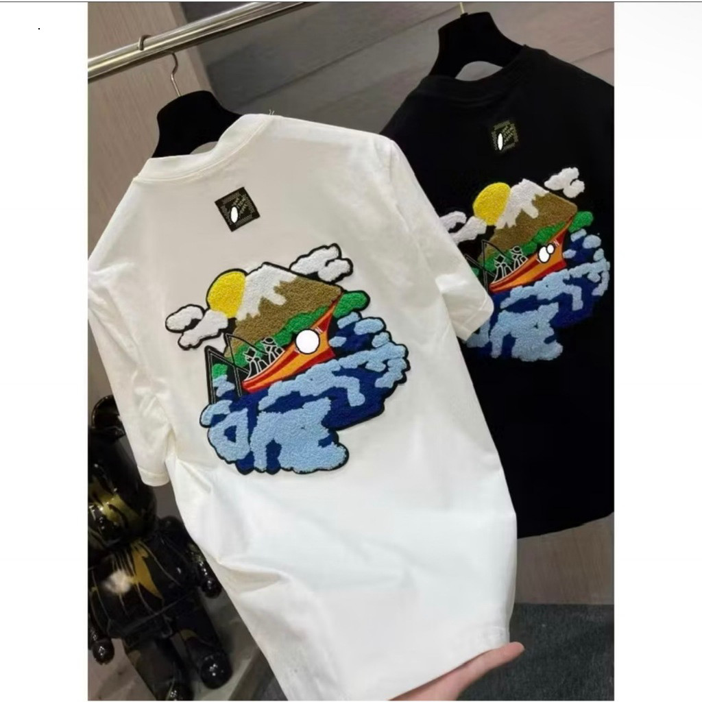 （Giao hàng 24h）Angela Áo phông Angela trắng basic chữ xanh unisex form rộng đẹp hot trend