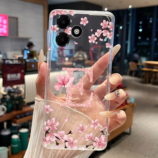 Ốp Điện Thoại Cho Oppo A6c CPH2895 Ốp Lưng Hoa Xinh Đẹp Trong Suốt Mỏng Silicon Mềm Cặp Đôi Dành Cho Oppo A6c A 6c Vỏ